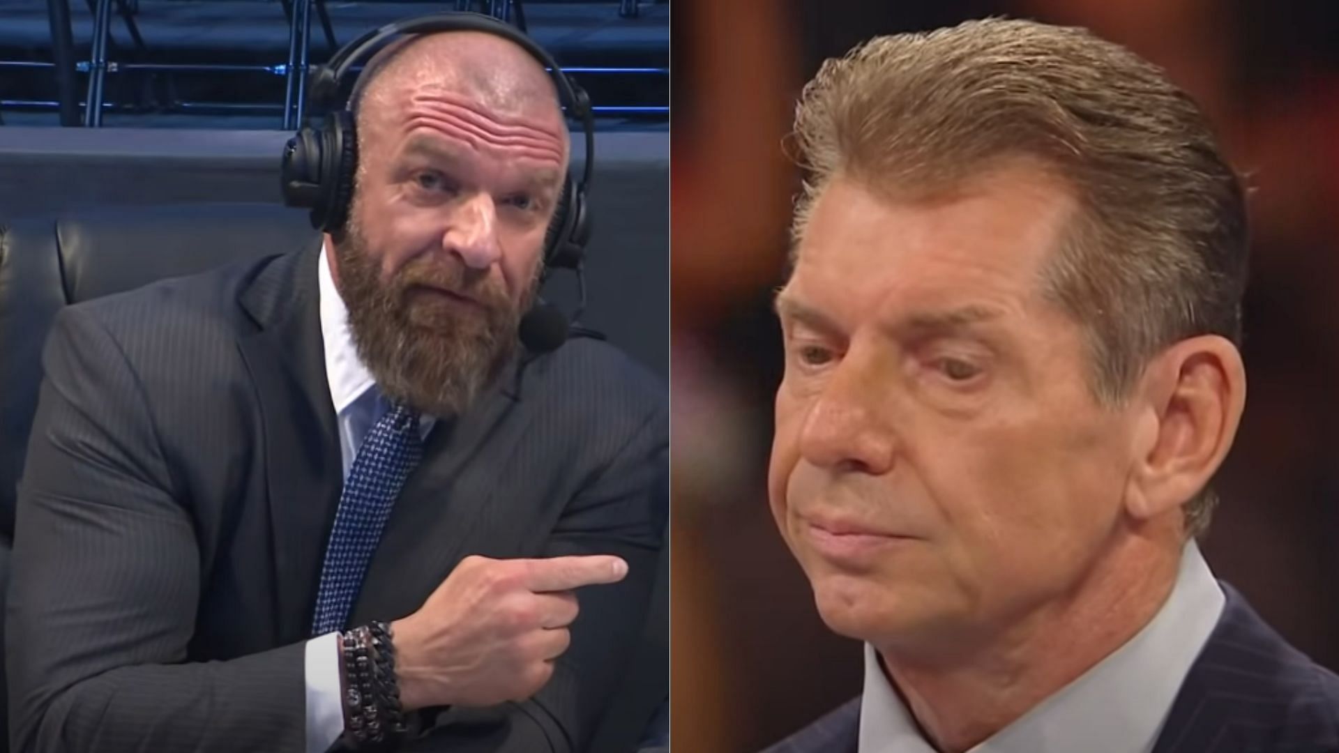 Triple H (left); Vince McMahon (right)