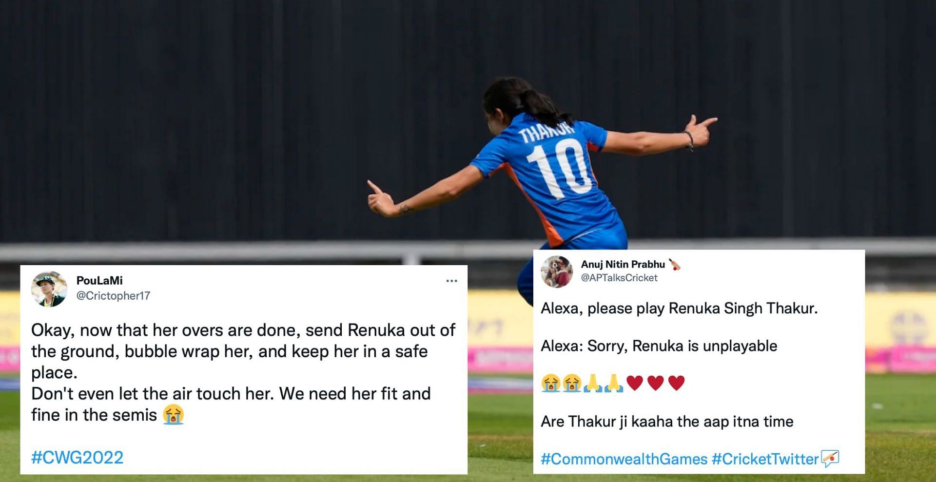 Renuka Singh picked up her second four-wicket haul in Commonwealth Games 2022. (Credit: Twitter)