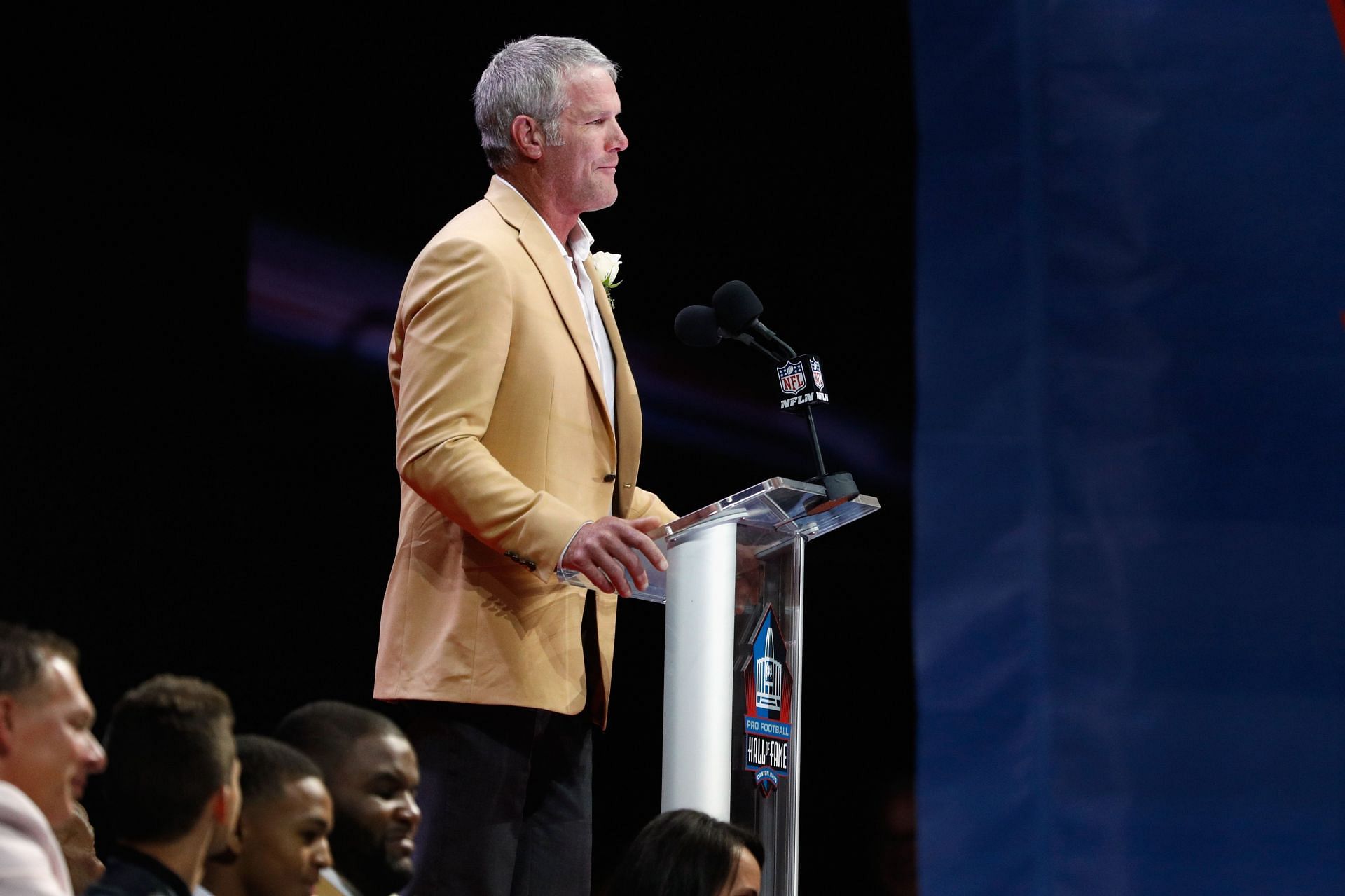 Brett Favre at the NFL Hall of Fame Enshrinement