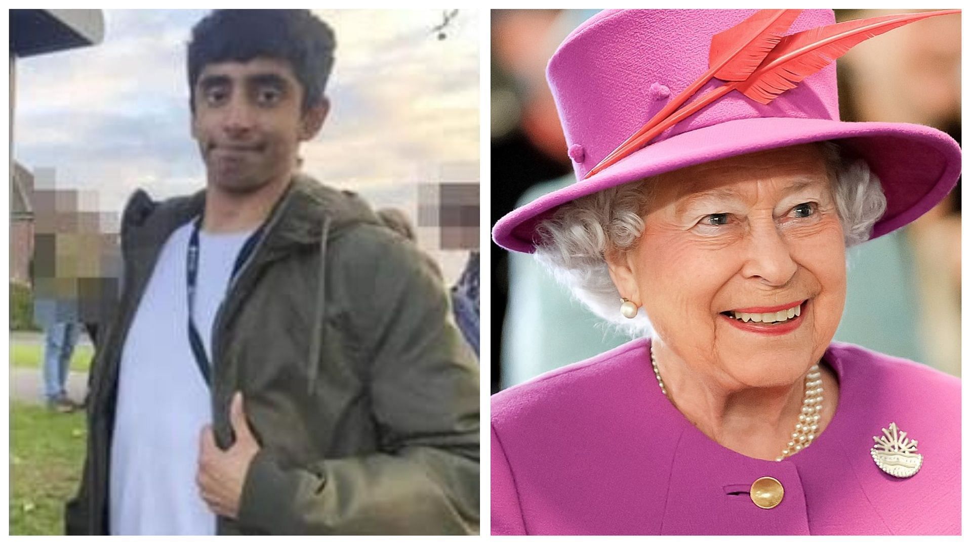 Chail has been accused of threatening to assassinate Queen Elizabeth II (Images via Jaswant Singh Chail/Facebook and Joel Rouse/Ministry of Defence)