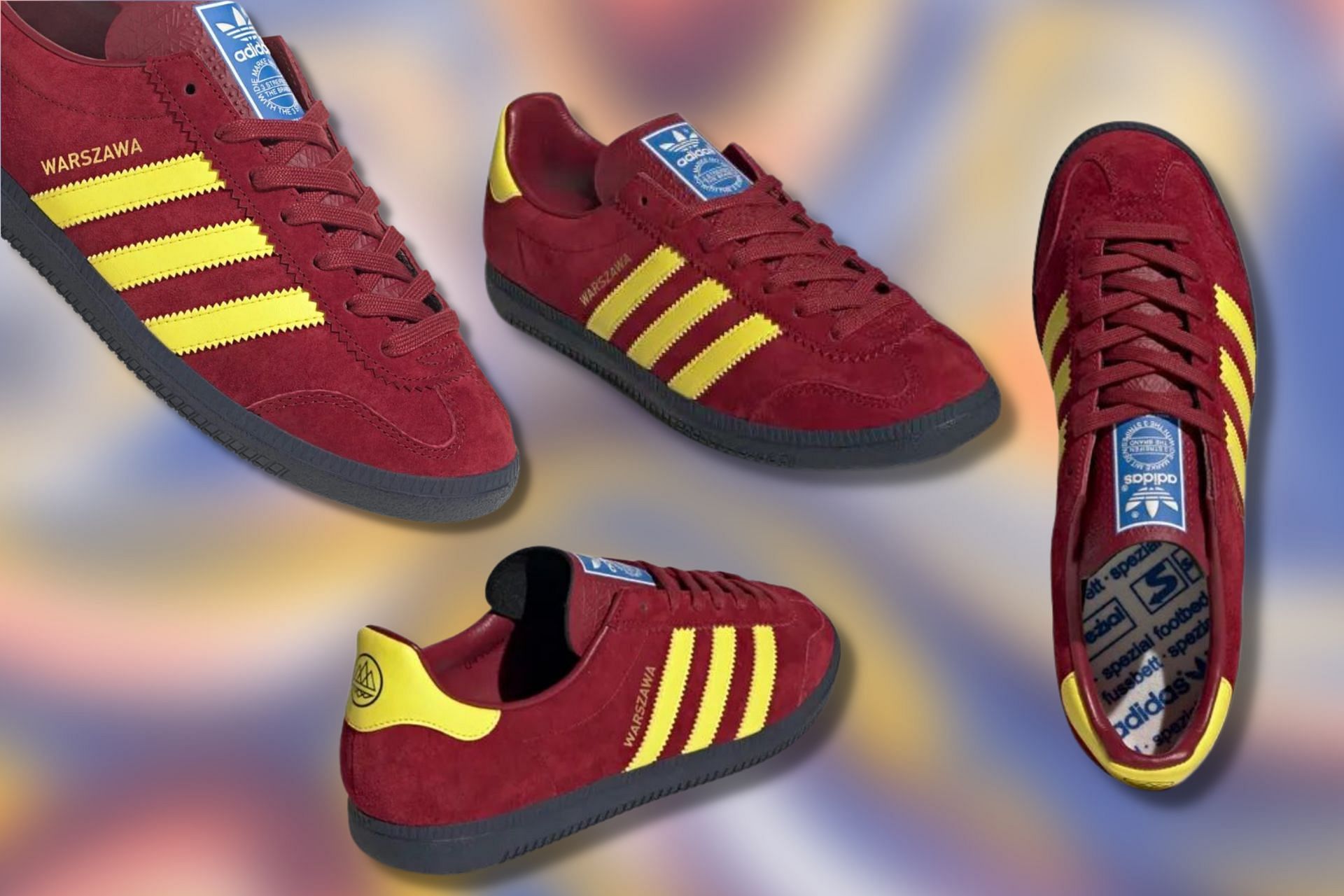 Take a detailed look at the upcoming Adidas SPZL Warszawa sneakers (Image via Sportskeeda)