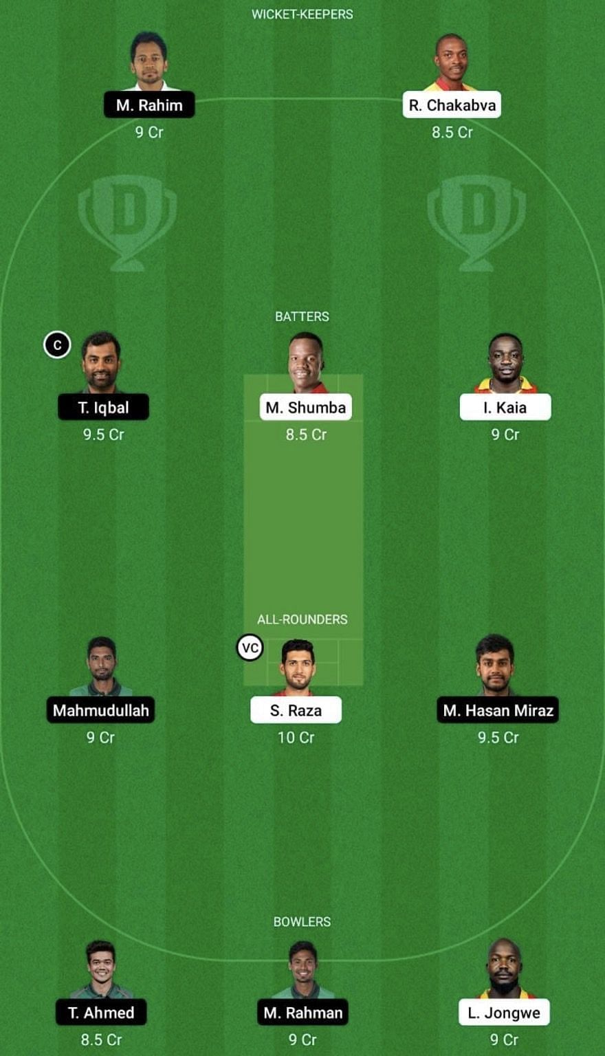 ZIM vs BAN Dream11 Fantasy Tip #1 - 2nd ODI.