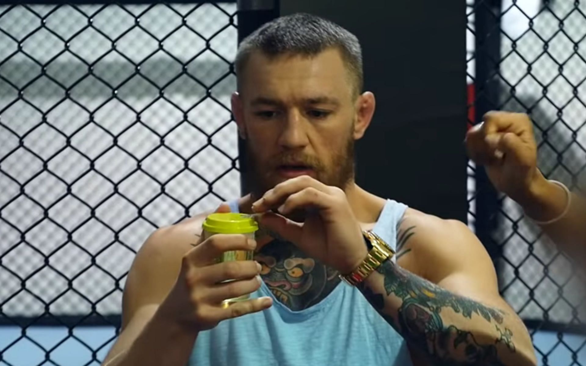 Conor McGregor being tested by USADA [Images courtesy of TheMacLife on YouTube]