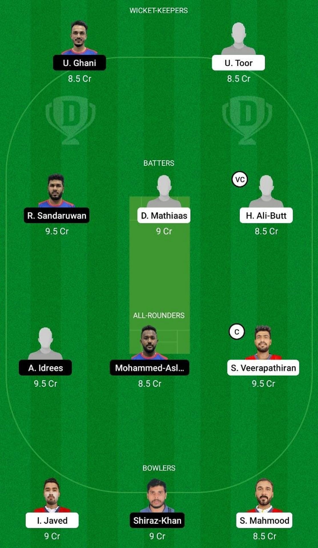 BAH vs KUW Dream11 Fantasy Suggestion #1