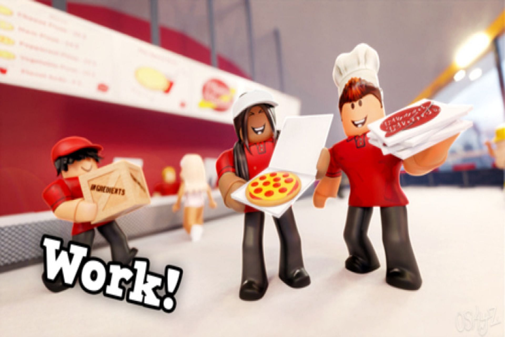 Work for you as a pizza delivery person at roblox bloxburg by Tutwelis