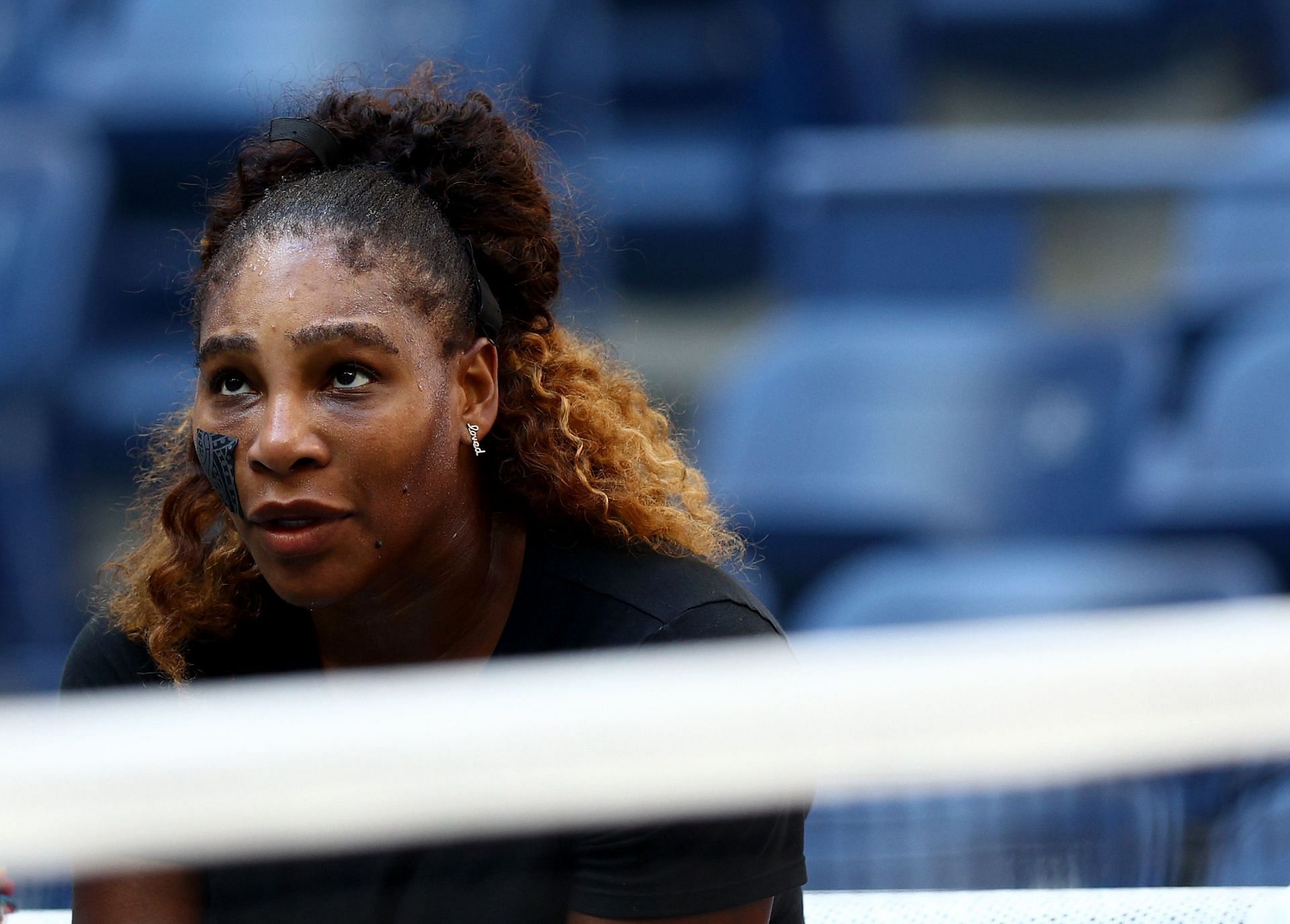 Serena Williams during a practice session at the 2022 US Open.