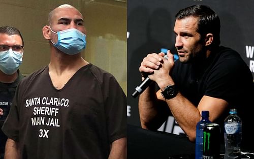 Cain Velasquez (left) and Luke Rockhold (right) [Photo credit: @jedigoodman on Twitter]