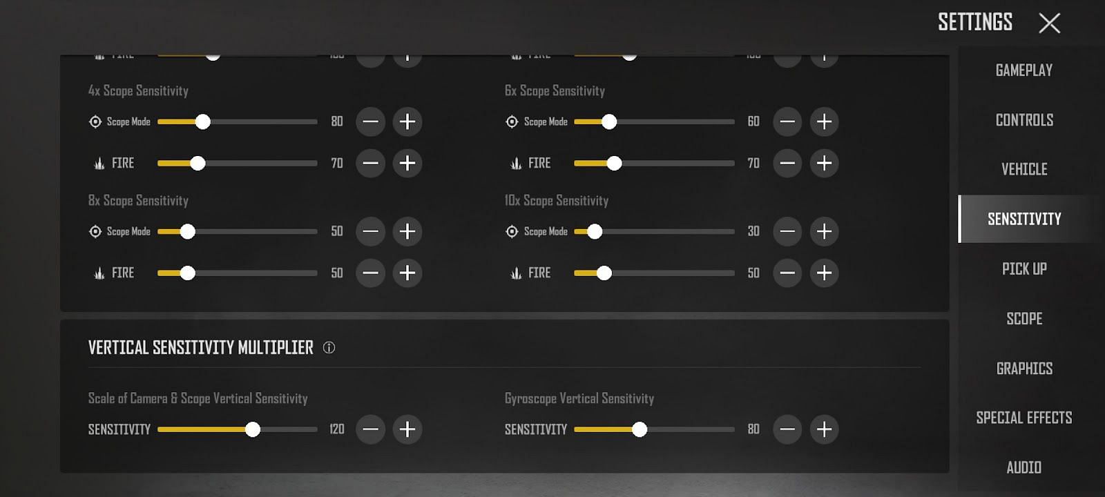 Vertical Sensitivity Multiplier (Image via Krafton)