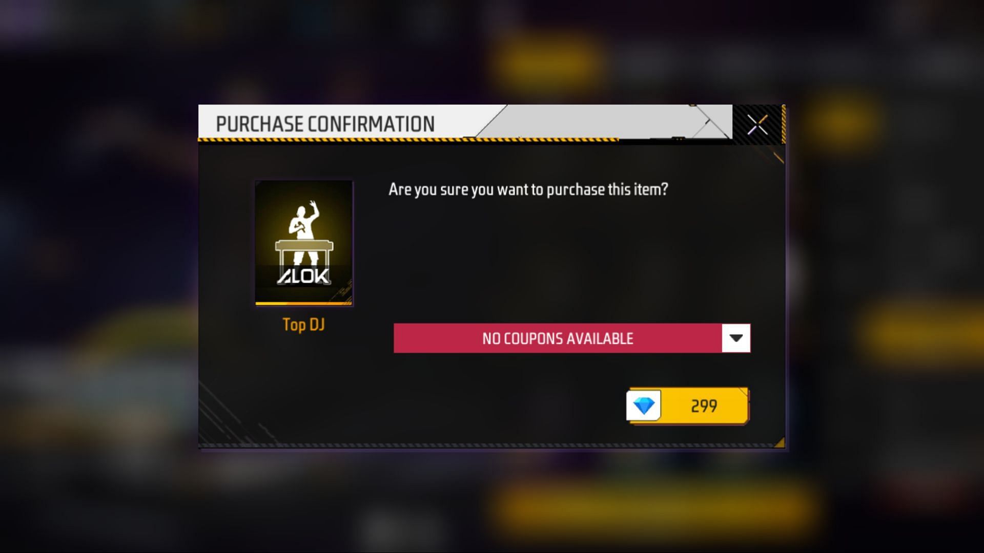 Confirm the purchase to obtain the emote (Image via Garena)