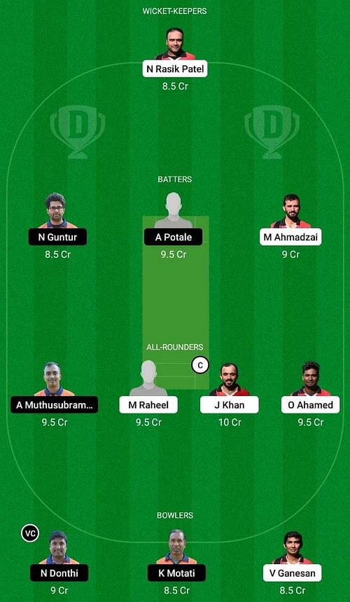 DB vs KCH Dream11 Fantasy Tip - Head to Head League