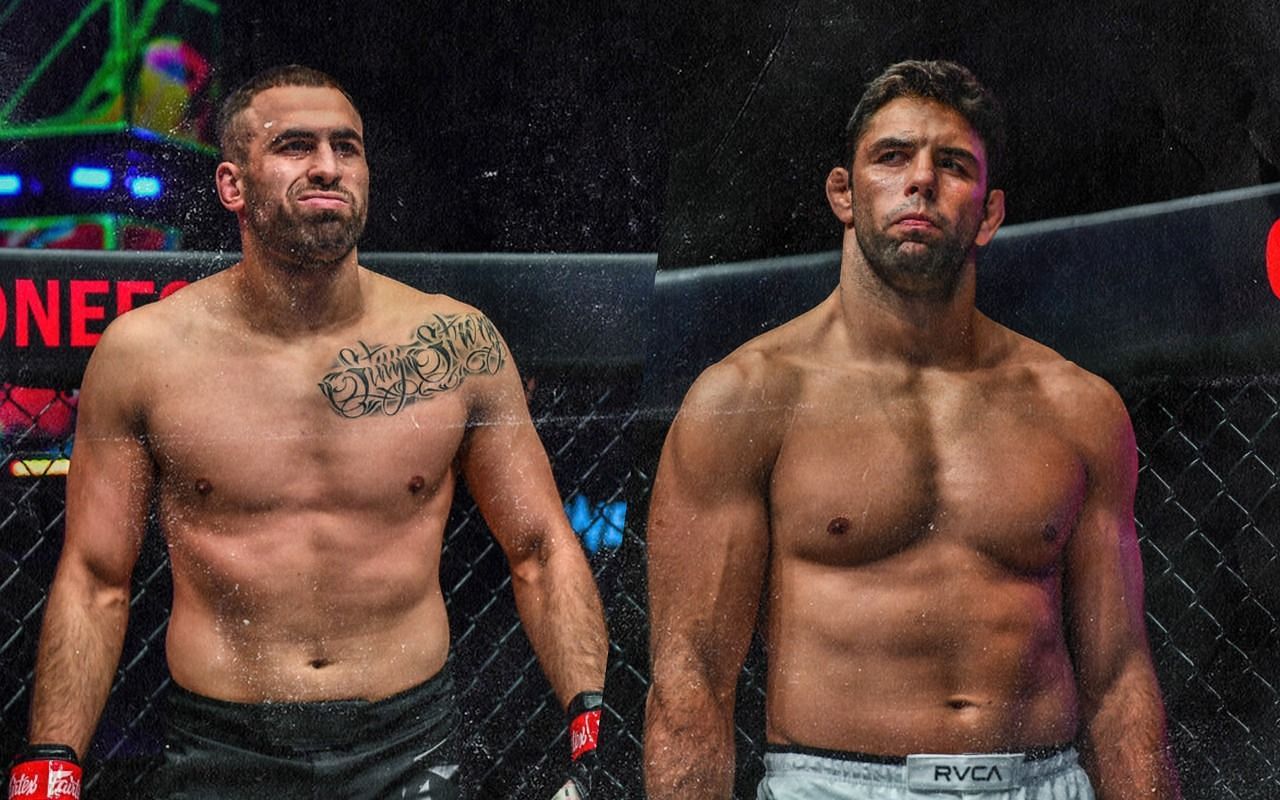 (left) Kirill Grishenko unfazed by future clash with (right) BJJ star Marcus Buchecha [Credit: ONE Championship]