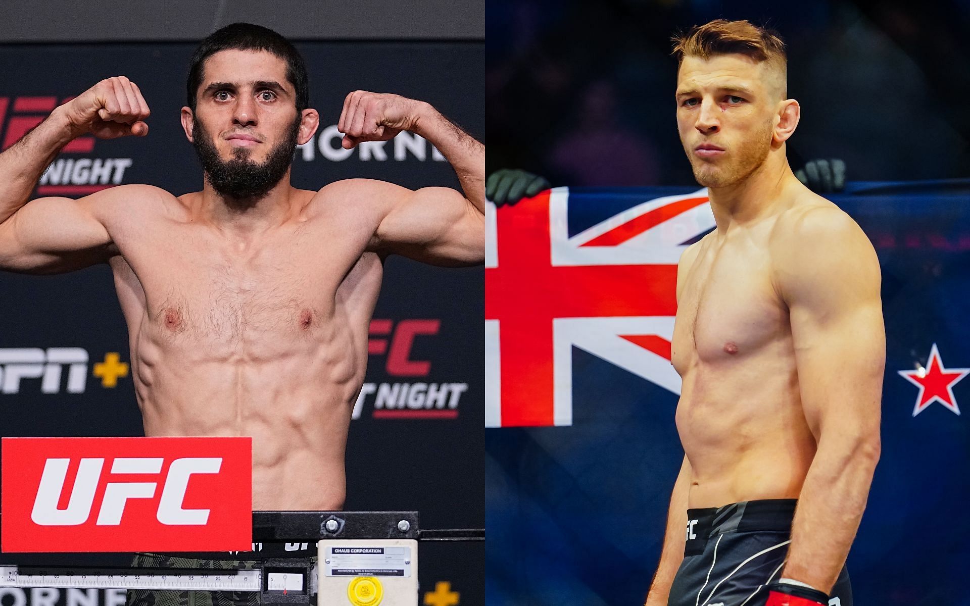 Islam Makhachev (left) and Dan Hooker (right) (Images via Getty)