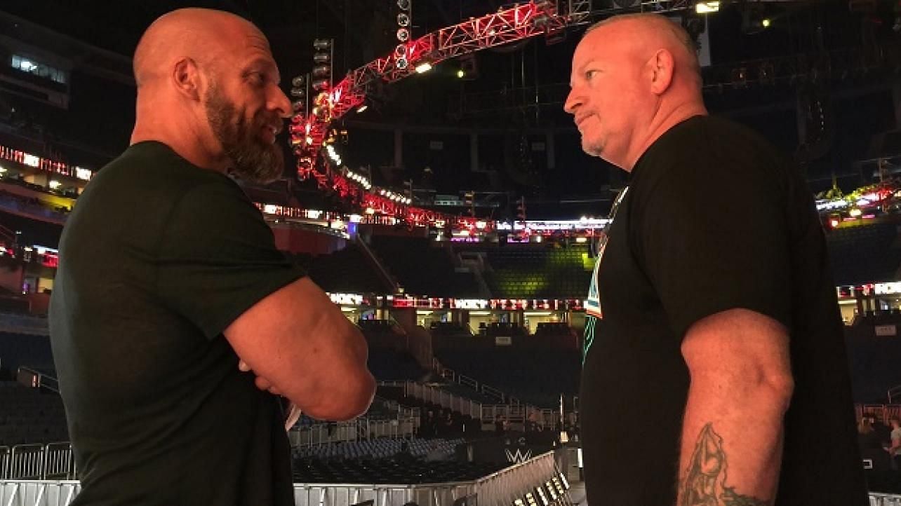 Road Dogg and The Game before NXT Takeover: Orlando in 2017