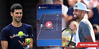 Nick Kyrgios reshares bizarre point clip from his first-ever meeting with Novak Djokovic