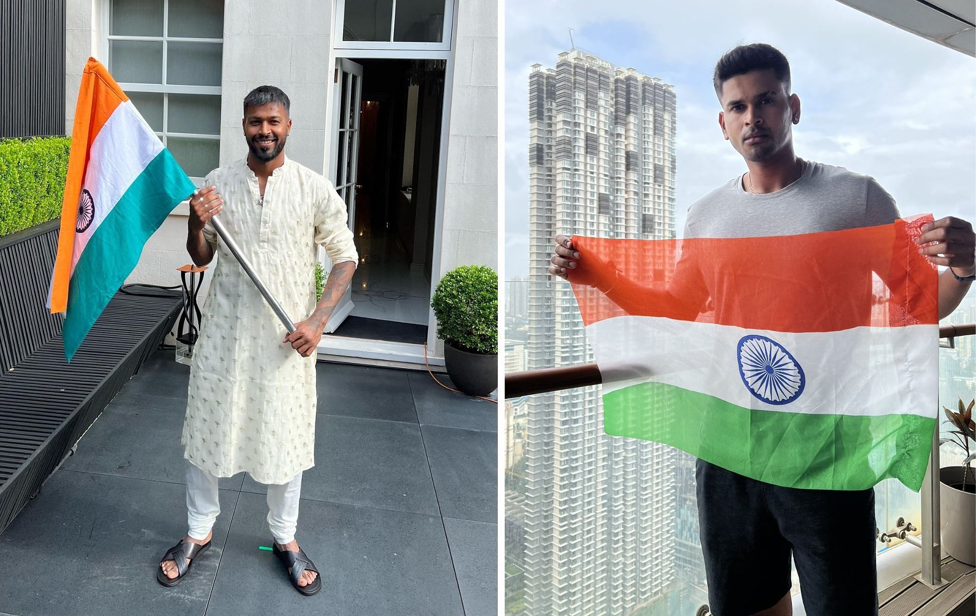 Hardik Pandya (left) and Shreyas Iyer. Pics: Twitter