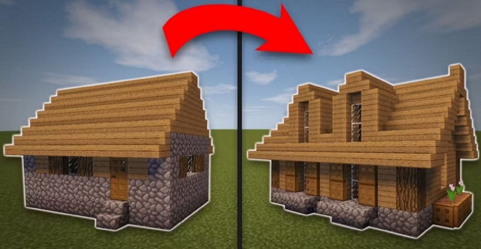 A remade villager house in Minecraft (Image via Rizzial/YouTube)