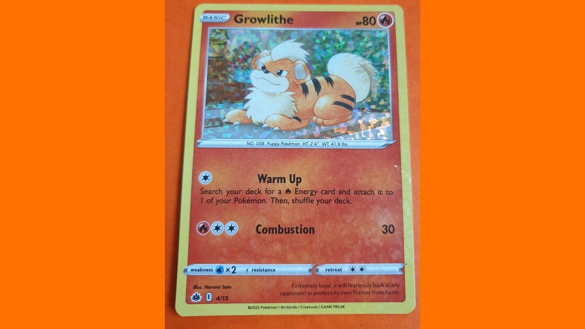 The Growlithe card included in the 26th McDonald&#039;s card promotion (Image via The Pokemon Company)