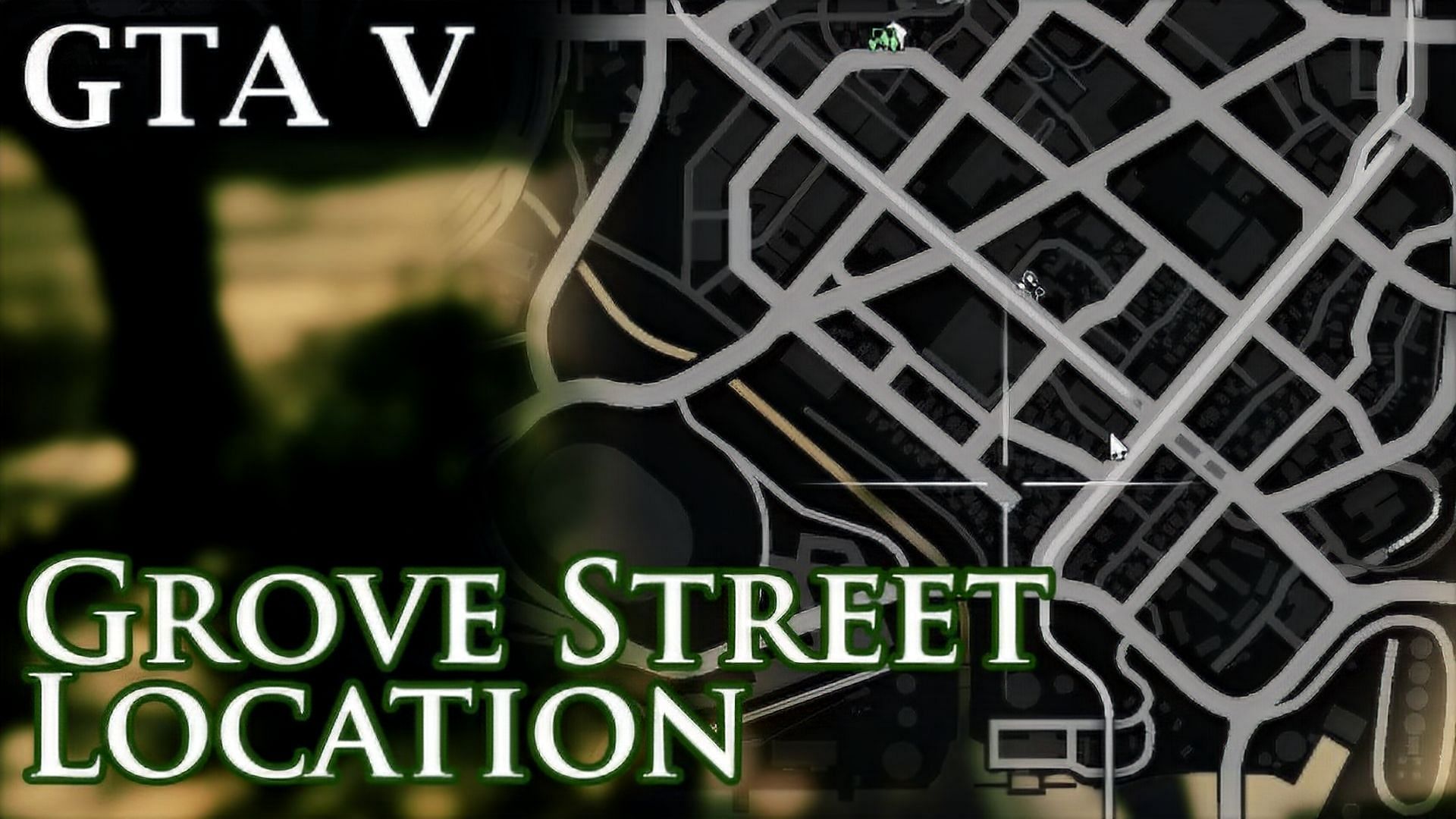 Grove street reference in the GTA 5 map. (Image via YouTube/Reload)