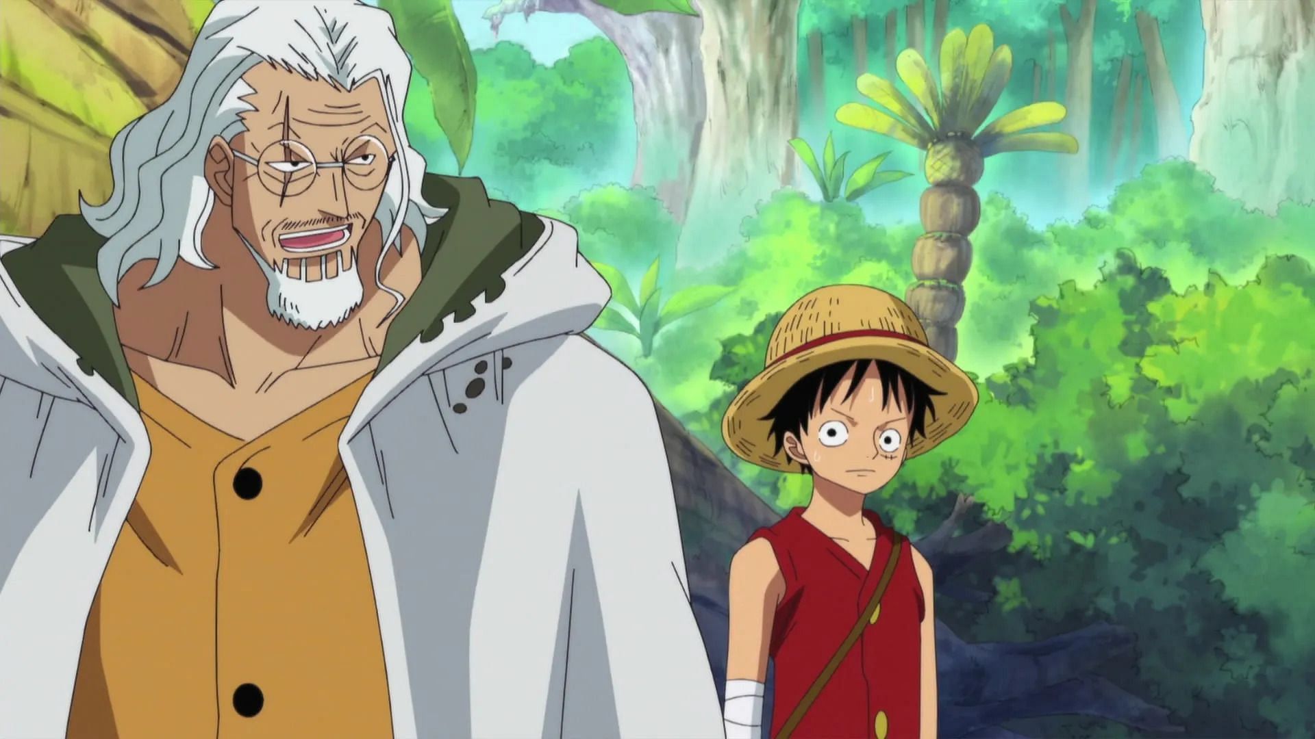 Rayleigh and Luffy (Image via Toei Animation)