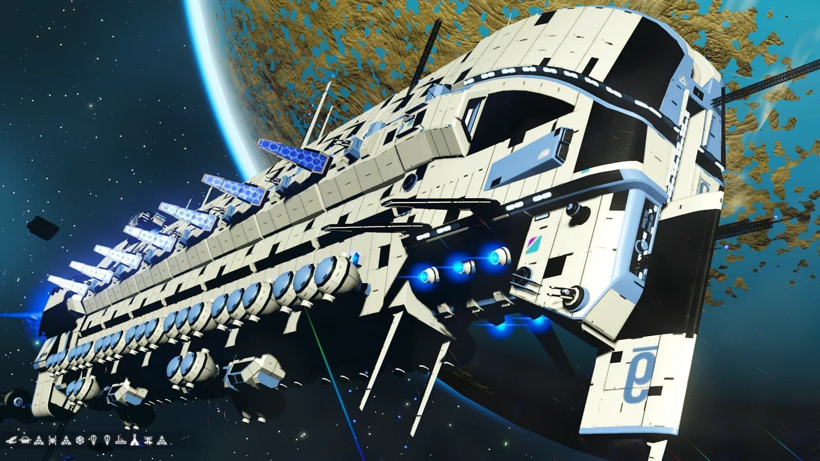 Finding Freighters in No Man&#039;s Sky is easy, but getting an S-Class one is a challenge (Image via Hello Games)