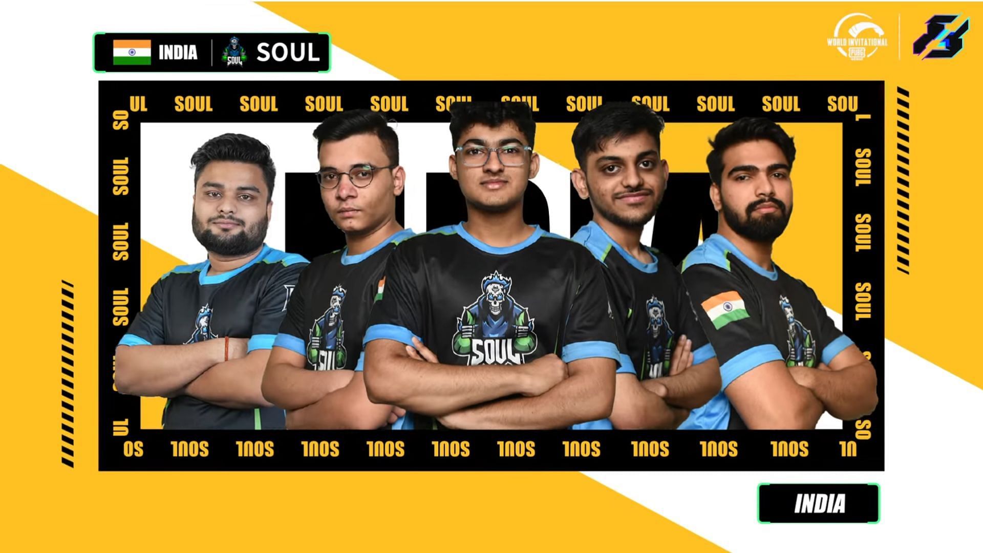 Tencent unveiled Team Soul roster for PMWI 2022 (Image via PUBG Mobile Esports YouTube)