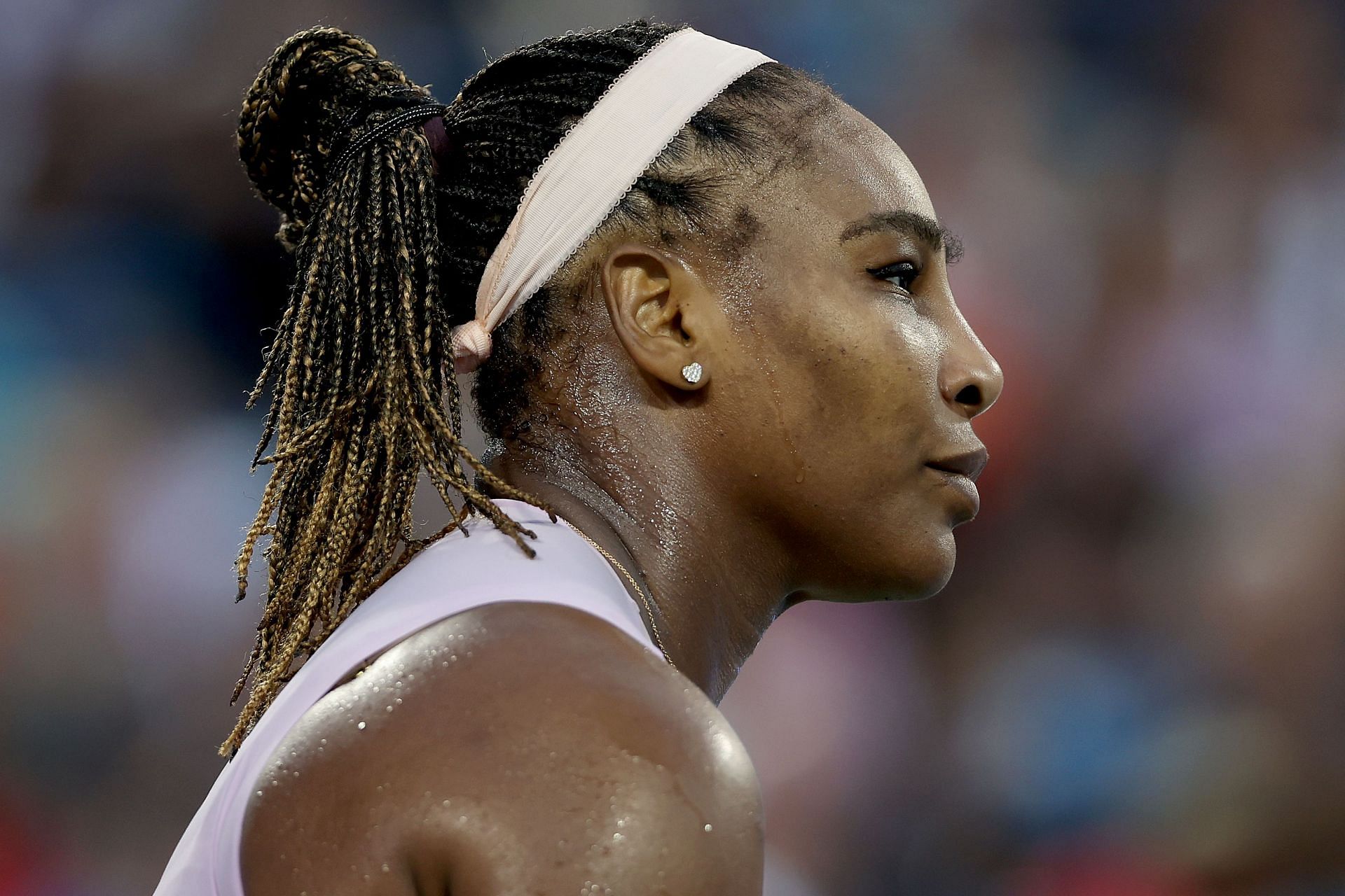 Serena Williams in action at the Western &amp; Southern Open