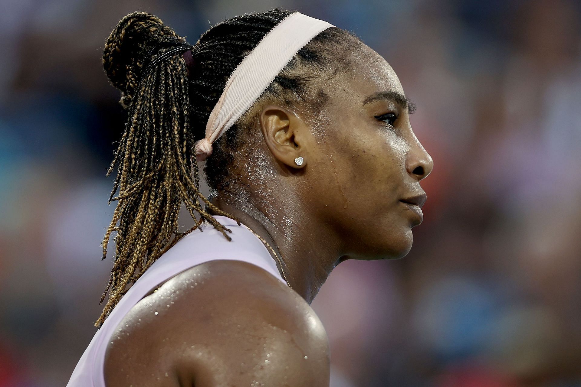 Serena Williams in action at the Western & Southern Open