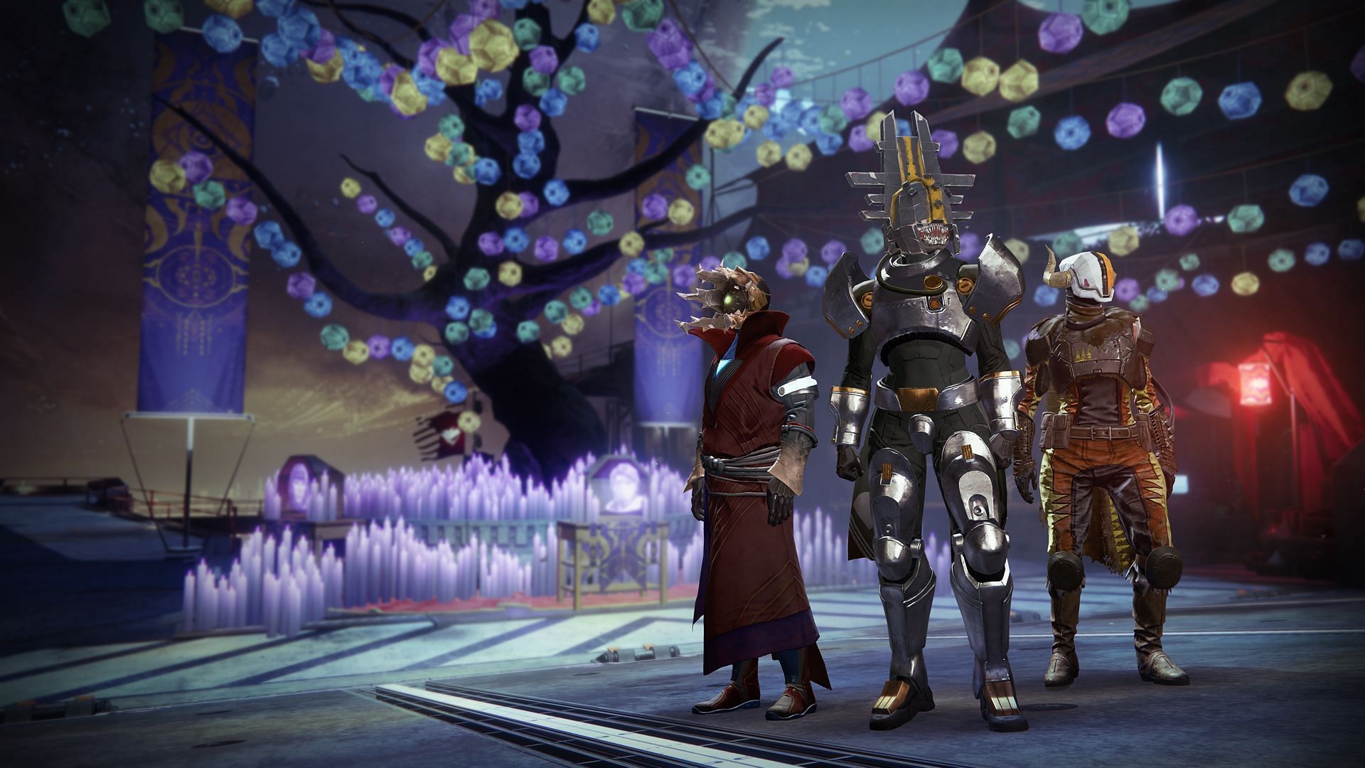 Festival of the Lost decoration on the Tower (Image via Bungie)
