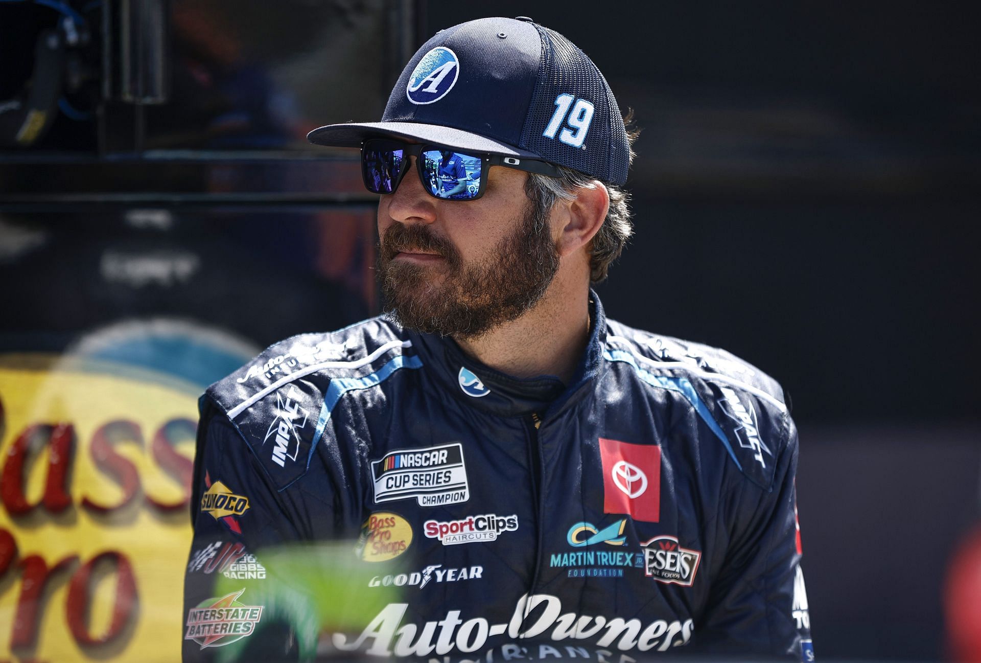 Martin Truex Jr. waits on the grid during practice for the 2022 NASCAR Cup Series FireKeepers Casino 400 at Michigan International Speedway in Brooklyn, Michigan. (Photo by Sean Gardner/Getty Images)