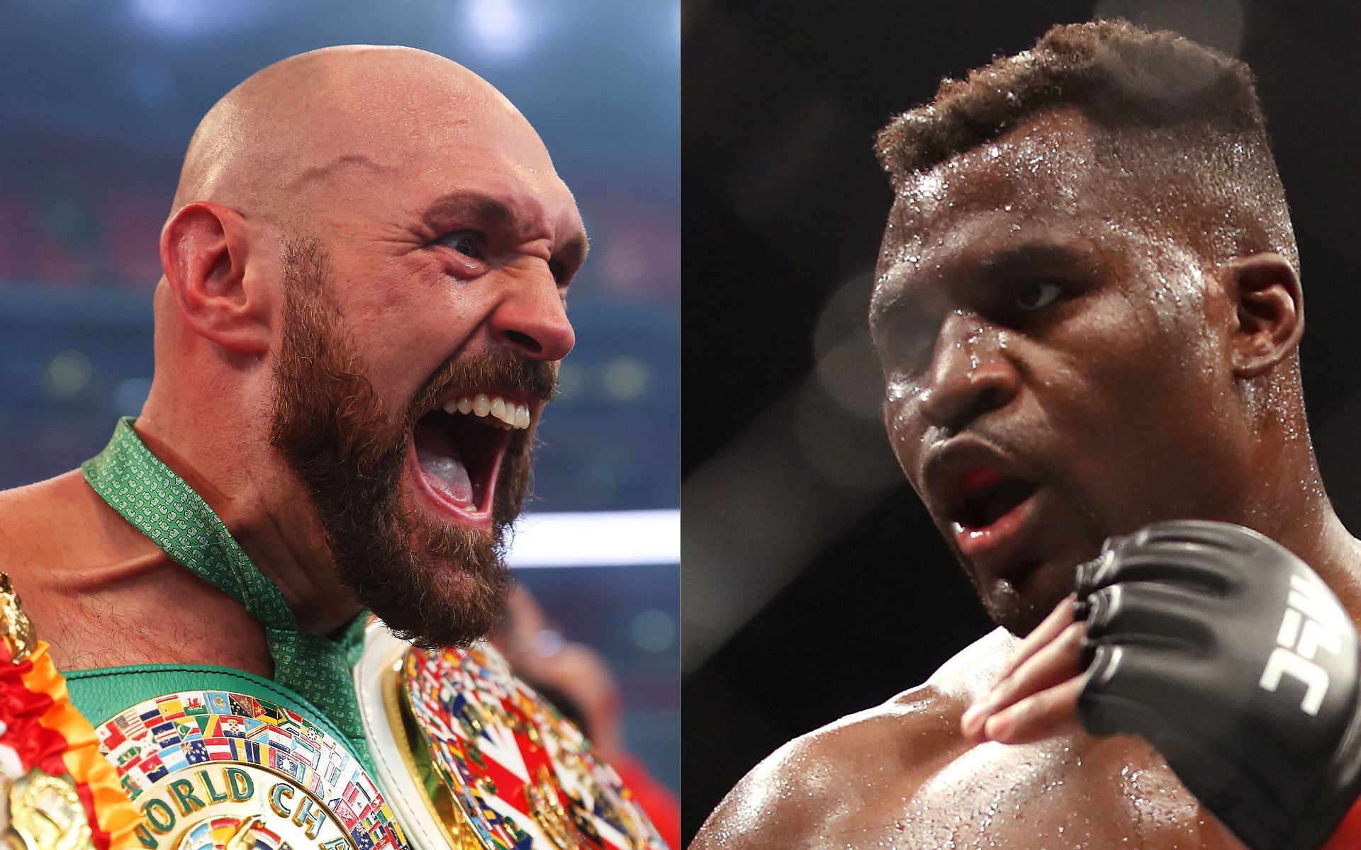 Tyson Fury (left) and Francis Ngannou (right) [Images via Getty Images]