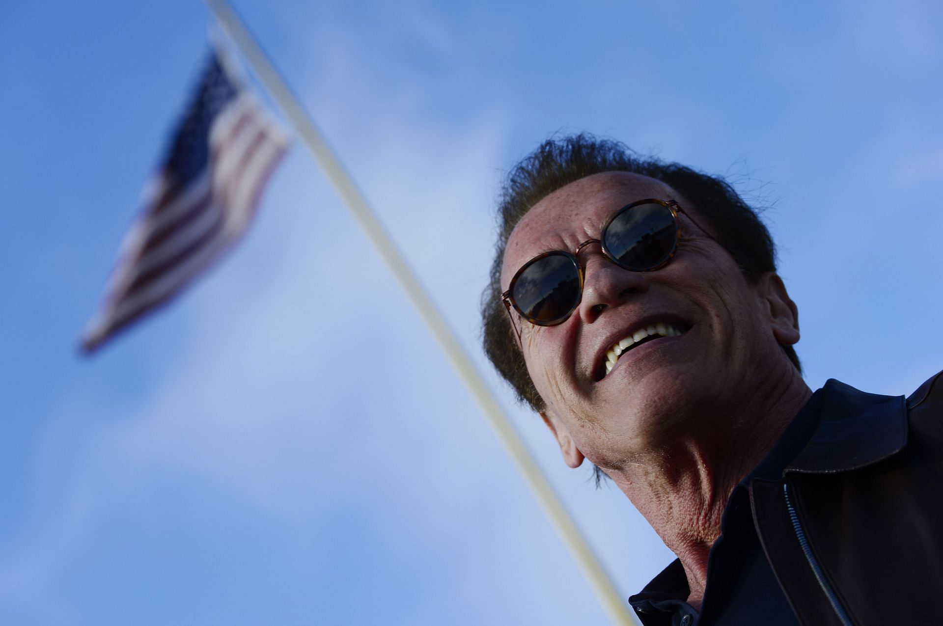 Arnold Schwarzenegger at NASCAR Sprint Cup Series Toyota (Image via Getty)