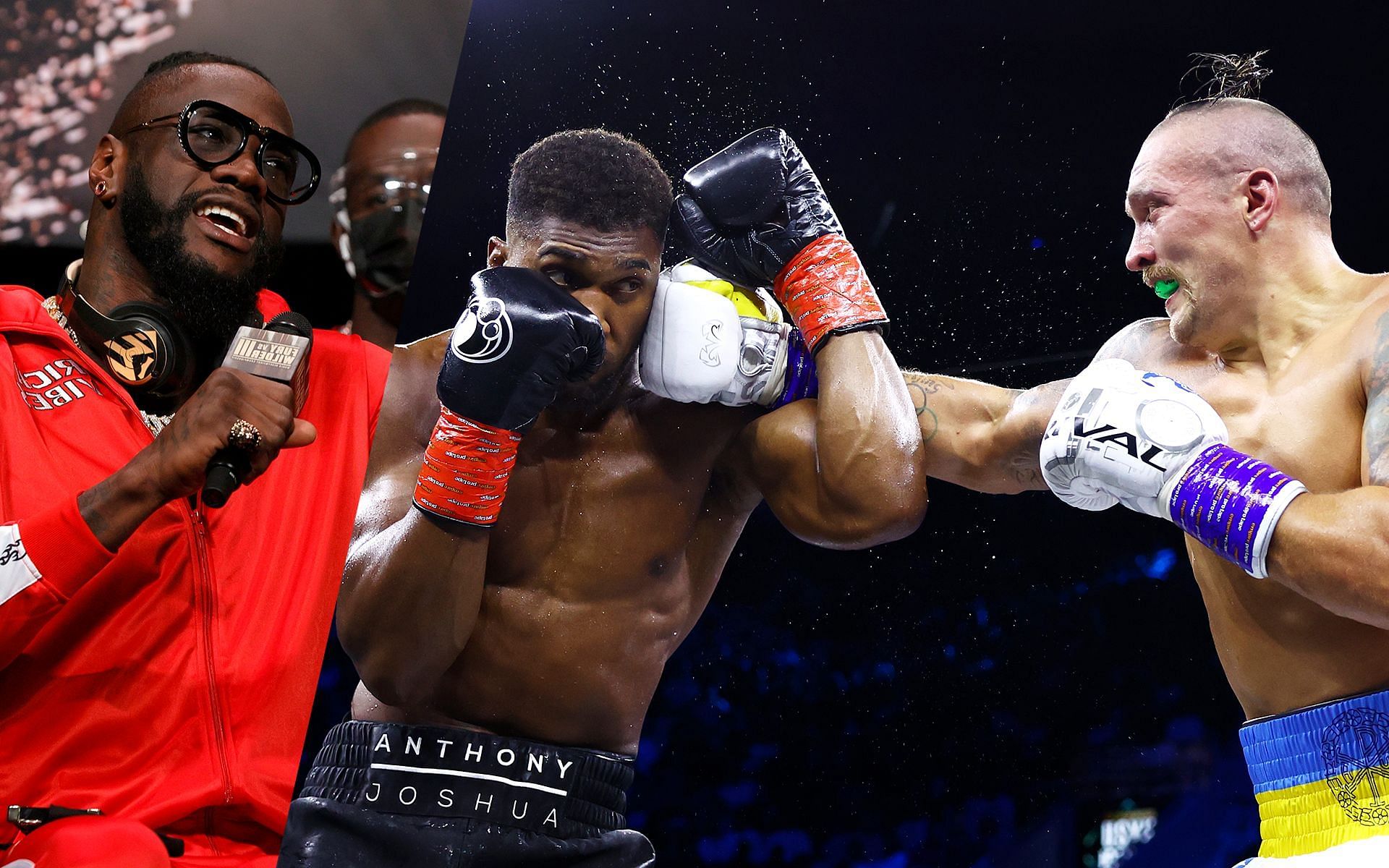 Deontay Wilder, Anthony Joshua, Oleksandr Usyk (L-R), Image Credits:- Getty