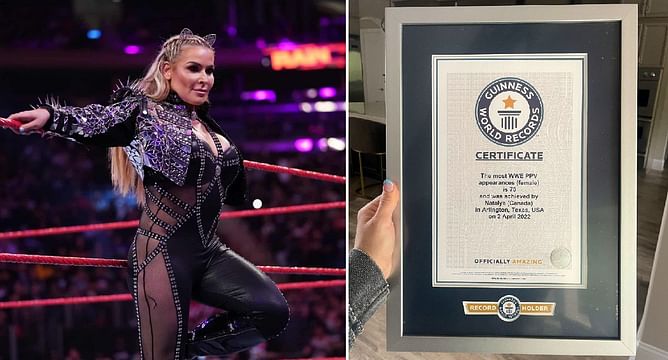 Natalya unveils Guinness World Record Certificates; WWE Universe spots major error