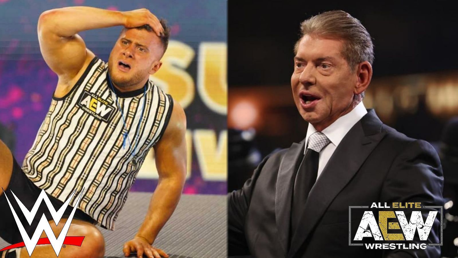 Maxwell Jacob Friedman (Left), Vince McMahon (Right).