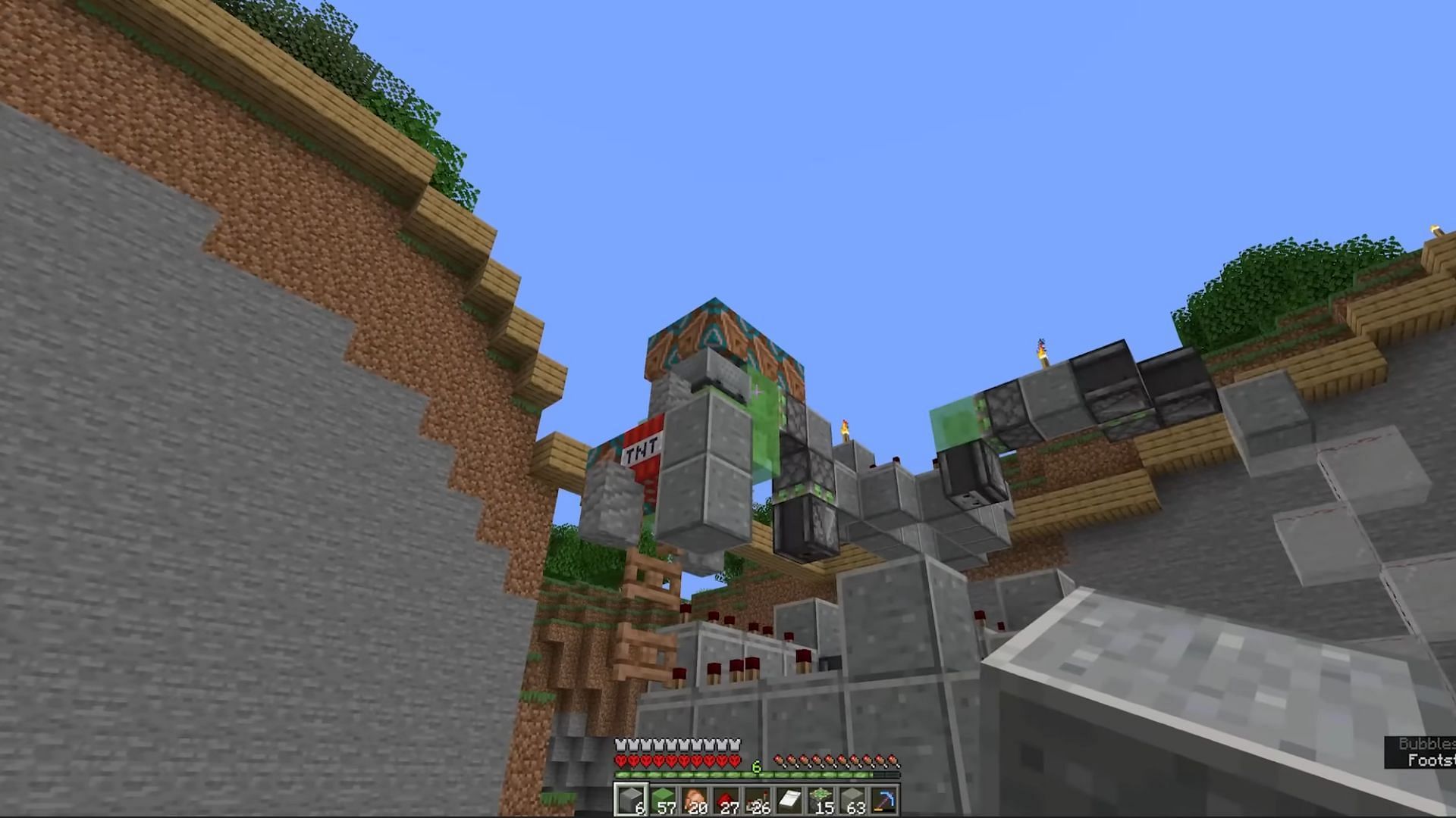 TNT duper can blow up all the mangrove trees in Minecraft 1.19 (Image via YouTube/Mr Beardstone)