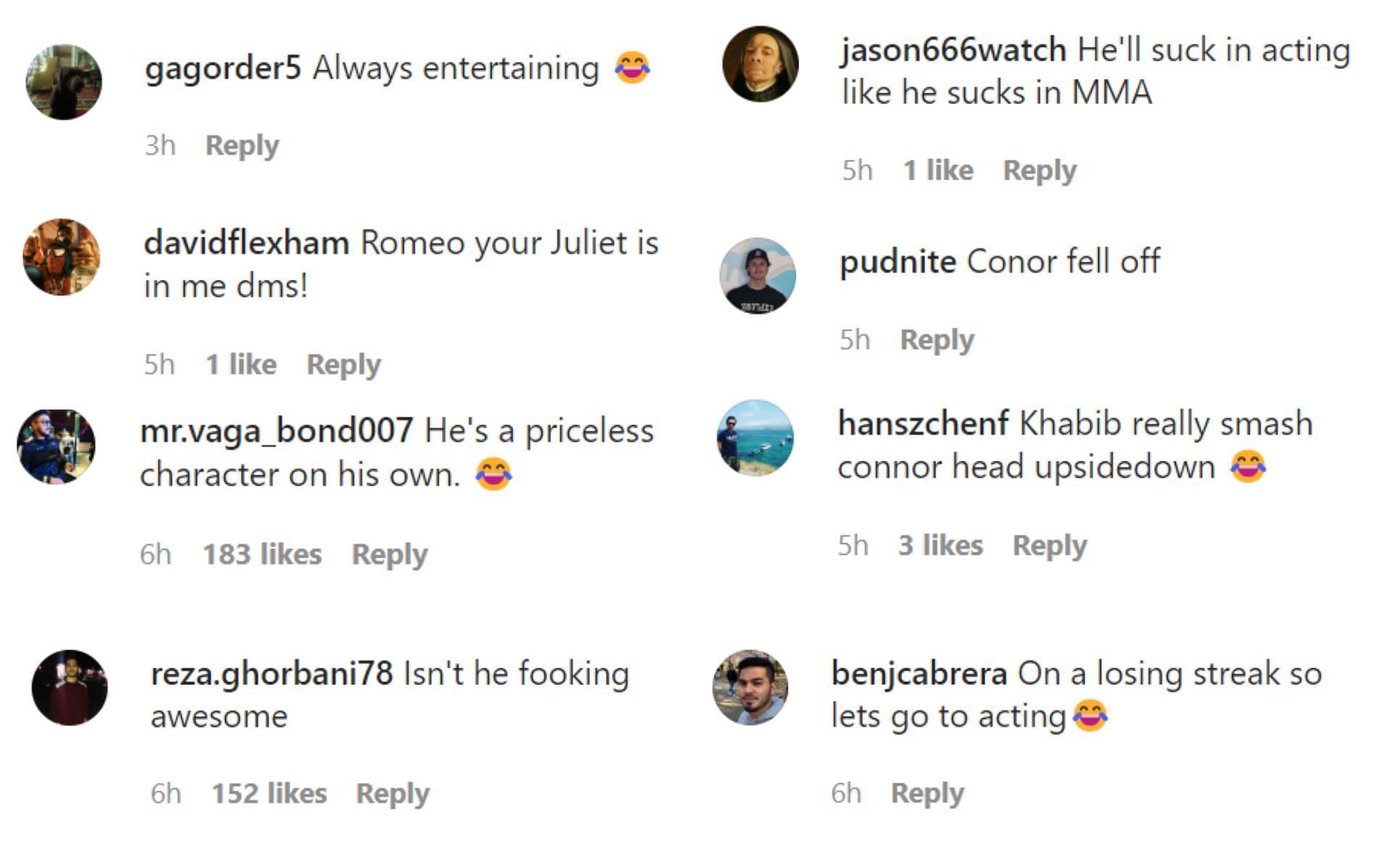 Screenshots of comments on the ESPN post