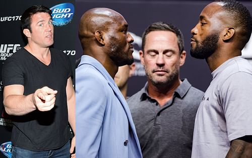 Chael Sonnen (left), Kamaru Usman & Leon Edwards (right)