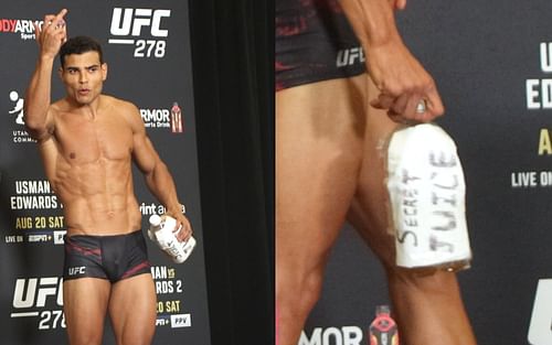 Paulo Costa at the UFC 278 weigh-ins [Images courtesy: @oscarswillis via Twitter and UFC]