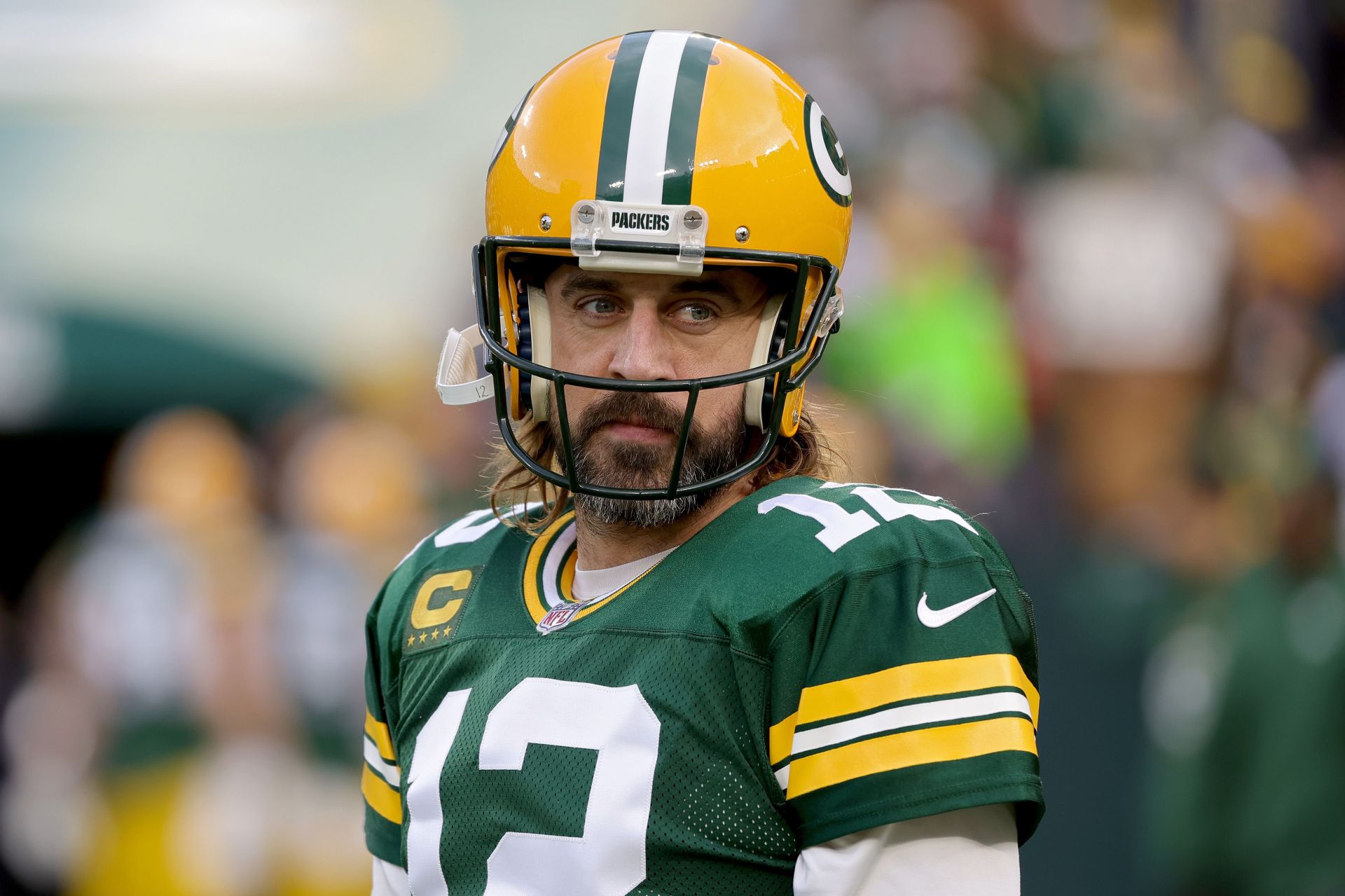 Aaron Rodgers shows off Nicolas Cage bust in his locker