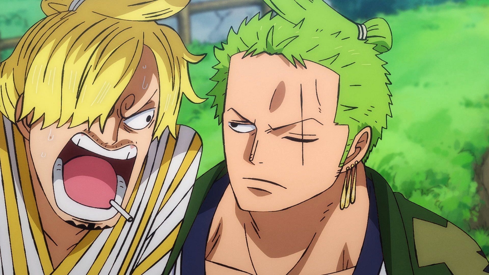 Sanji and Zoro arguing like usual (Image via Toei Animation)