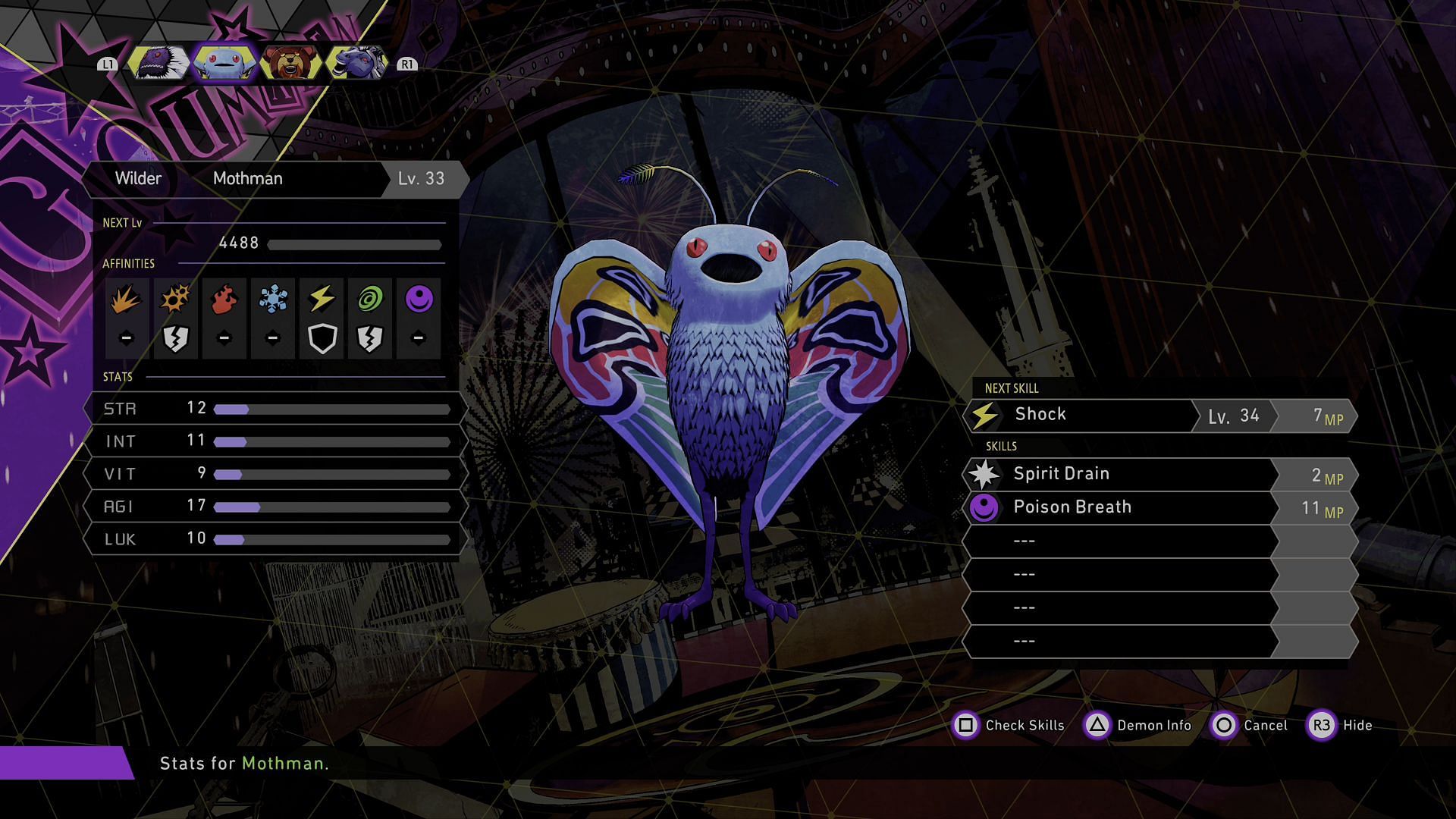 The popular Wilder Mothman is available to create in Soul Hackers 2 (Image via Atlus)