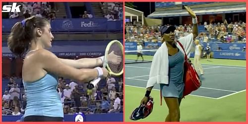 Venus Williams (right) loses comeback match but receives applause from foe Rebecca Marino (left)