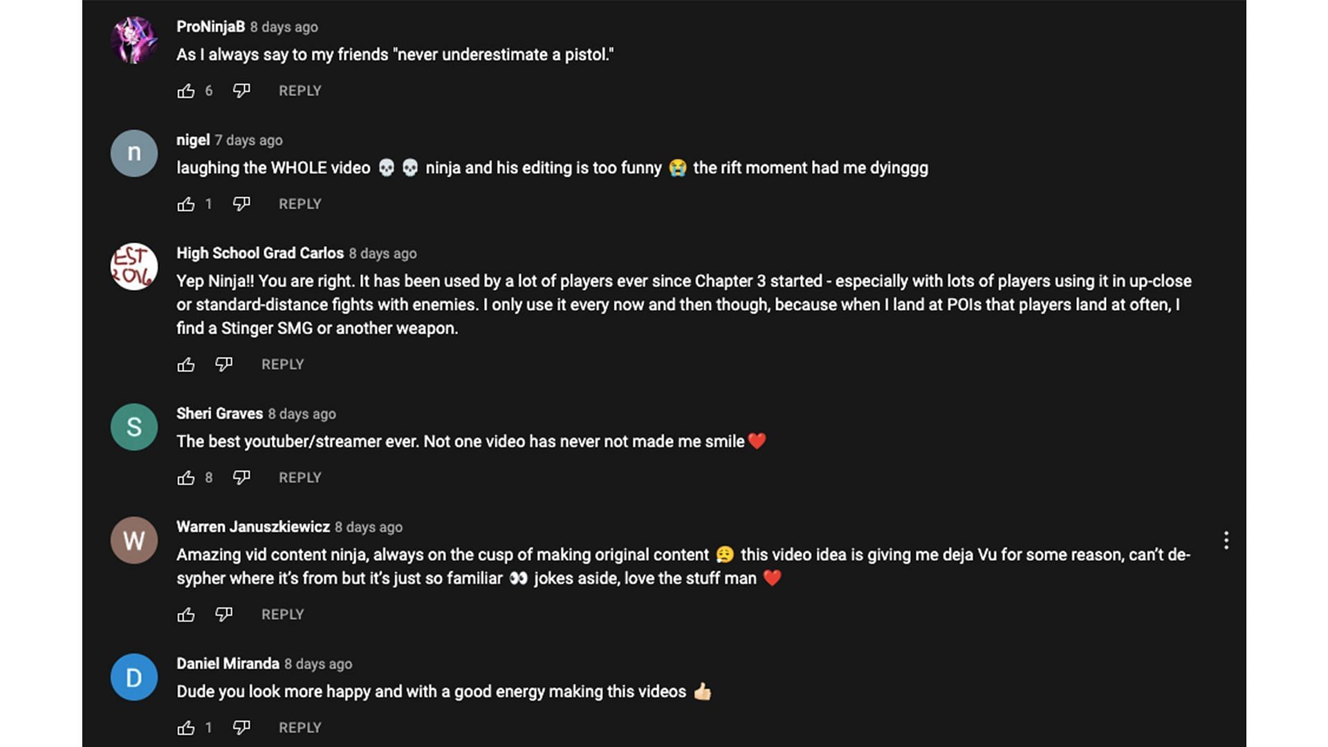 Screenshot of the message board from the video 1/2 (Image via YouTube/Ninja)