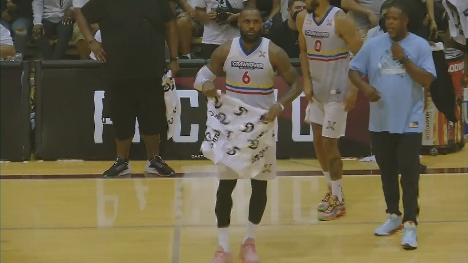 LeBron James suiting up for the Pro-Am game