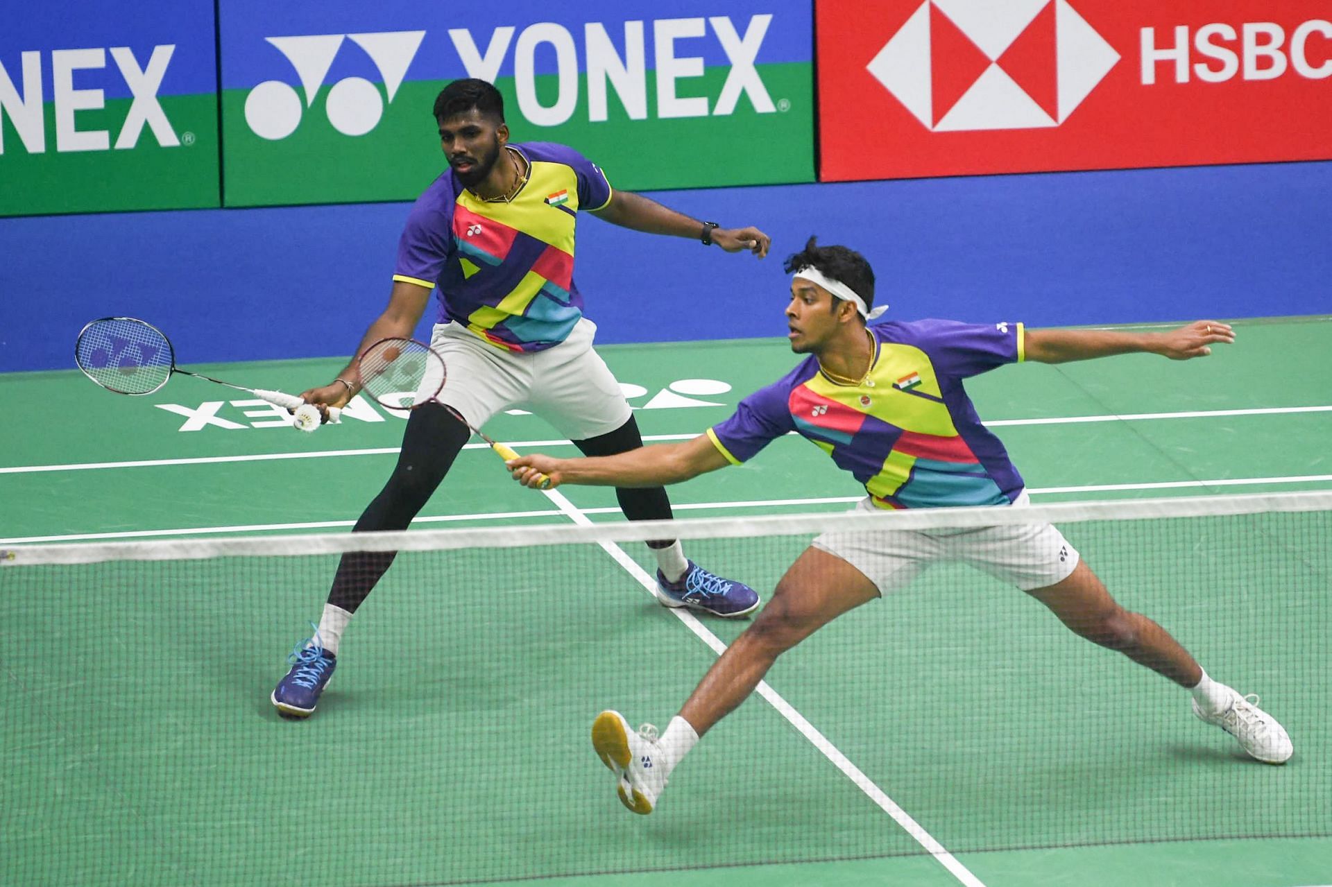 Satwiksairaj Rankireddy (L) and Chirag Shetty beat Chan Peng Soon and Tan Kian Meng of Malaysia 21-6, 21-15 in the men&#039;s doubles semi-finals on Sunday. (Pic credits: BAI)