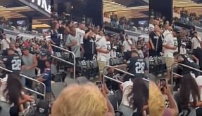WATCH: Raiders fans engage in brutal brawl with each other during preseason game