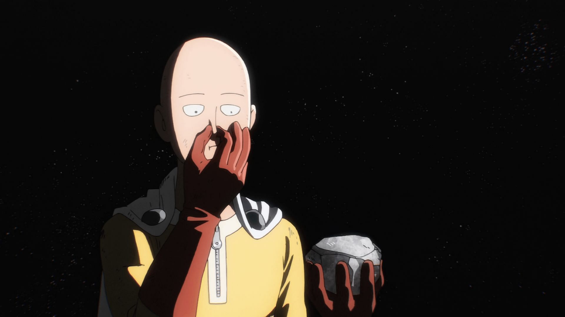 Has anyone managed to hurt Saitama in One Punch Man? (Image via Madhouse)