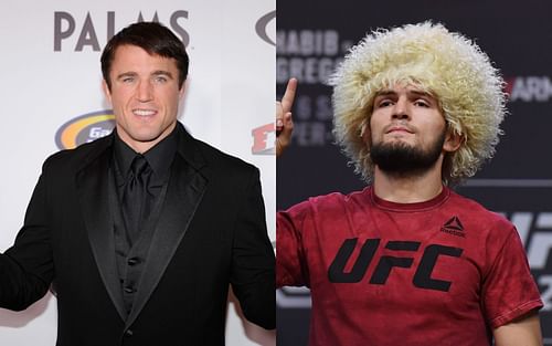 Chael Sonnen (left); Khabib Nurmagomedov (right)