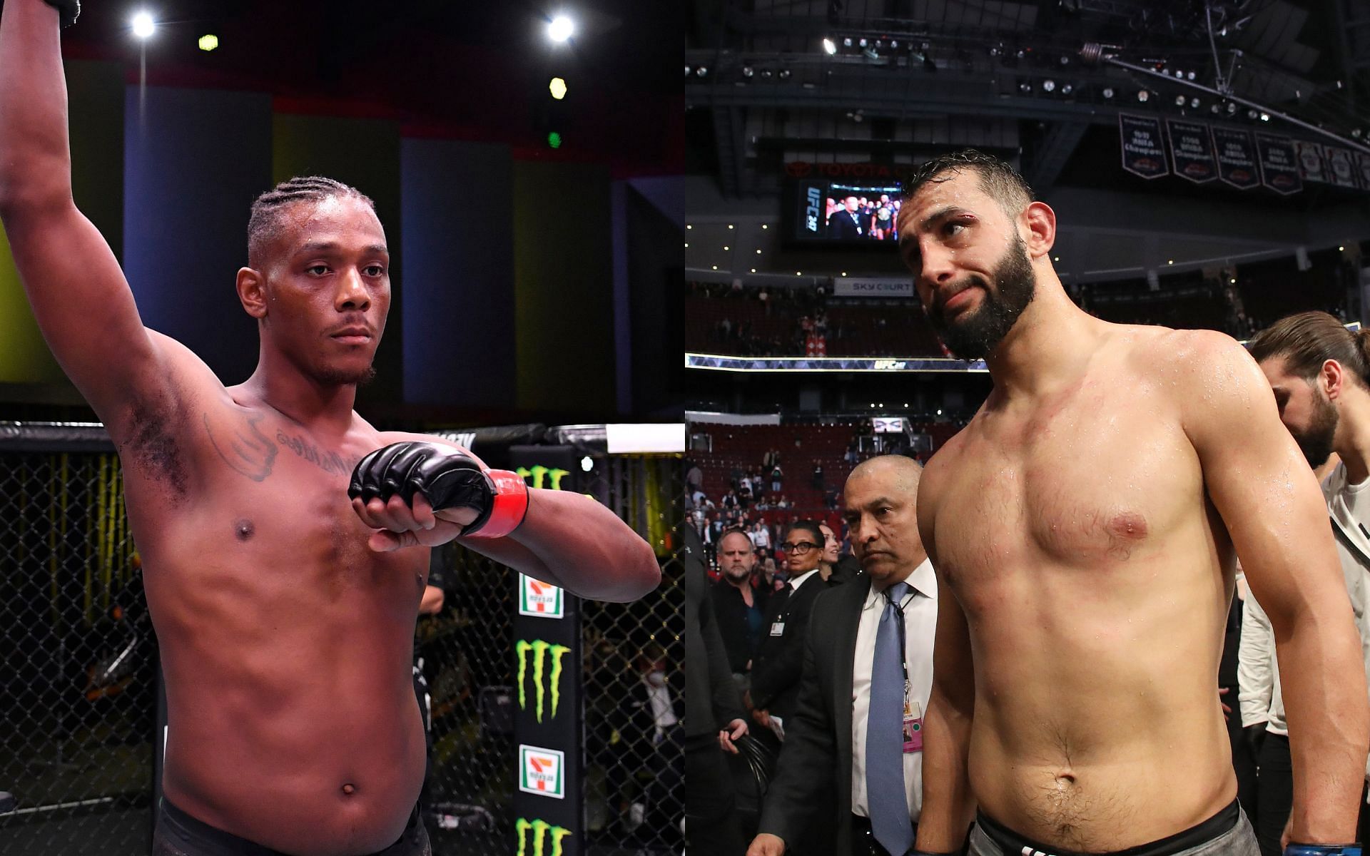 Jamahal Hill (left), Dominick Reyes (right)