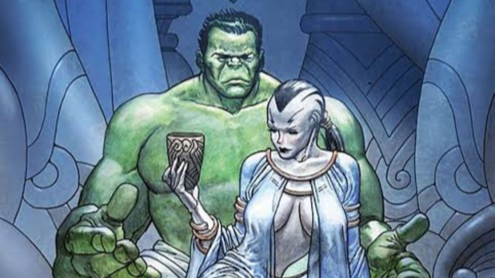 Hulk and Caiera in the comic books (Image via Marvel Comics)
